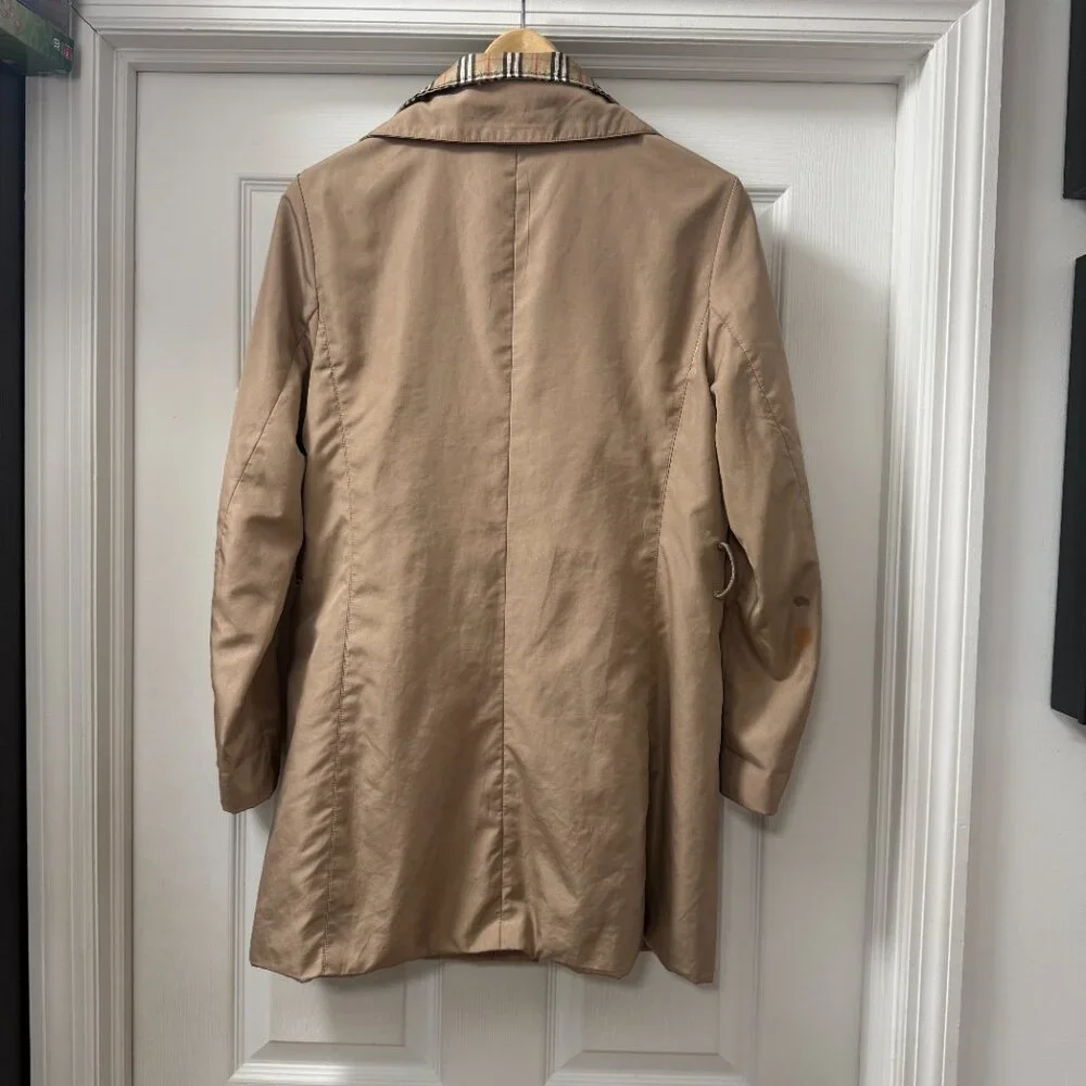 Vintage Burberry trench coat jacket w/Nova Check lining size Medium - READ - Picture 2 of 13